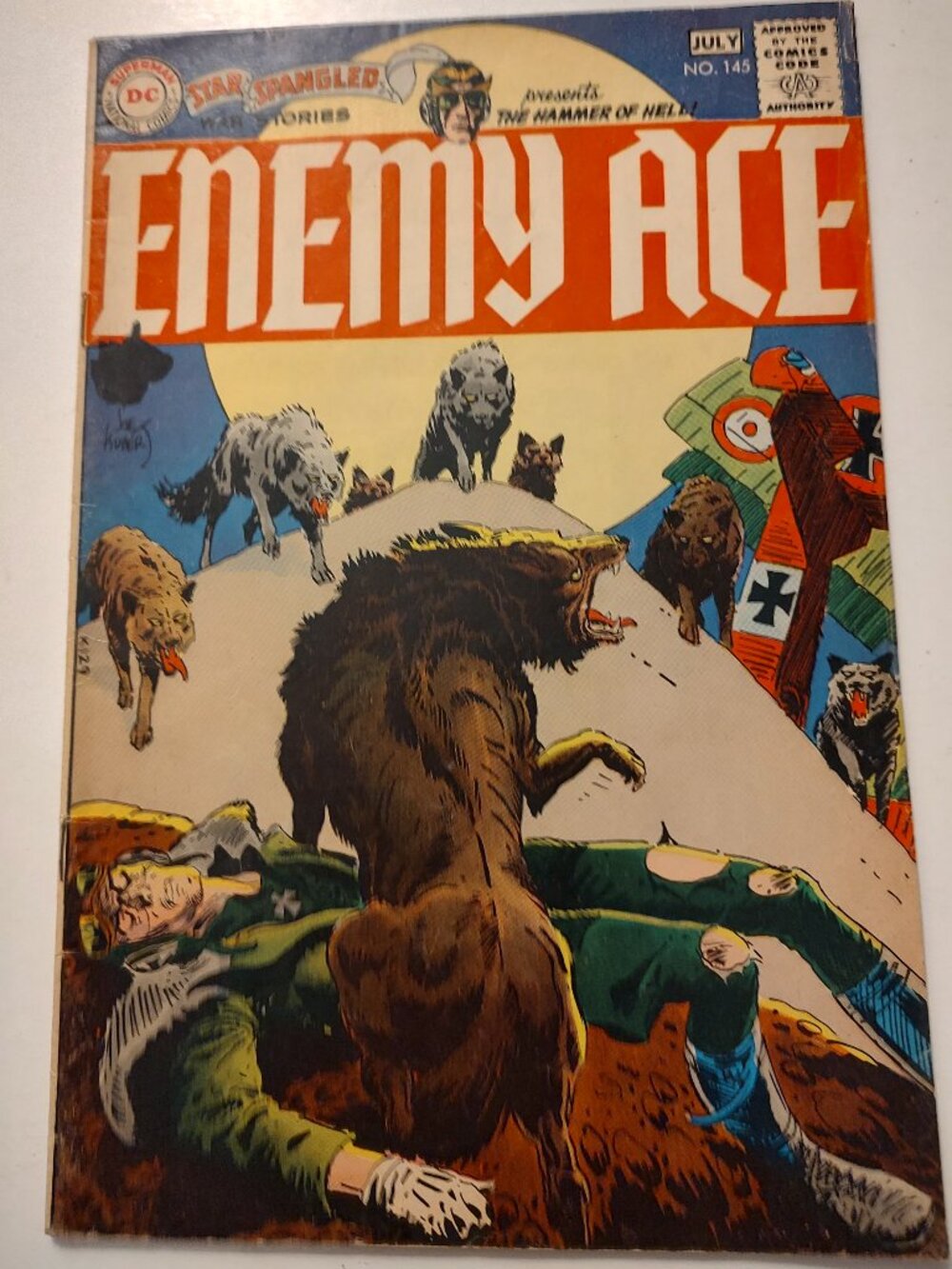 STAR SPANGLED WAR STORIES # 145 STARRING ENEMY ACE Cover by Joe Kubert
